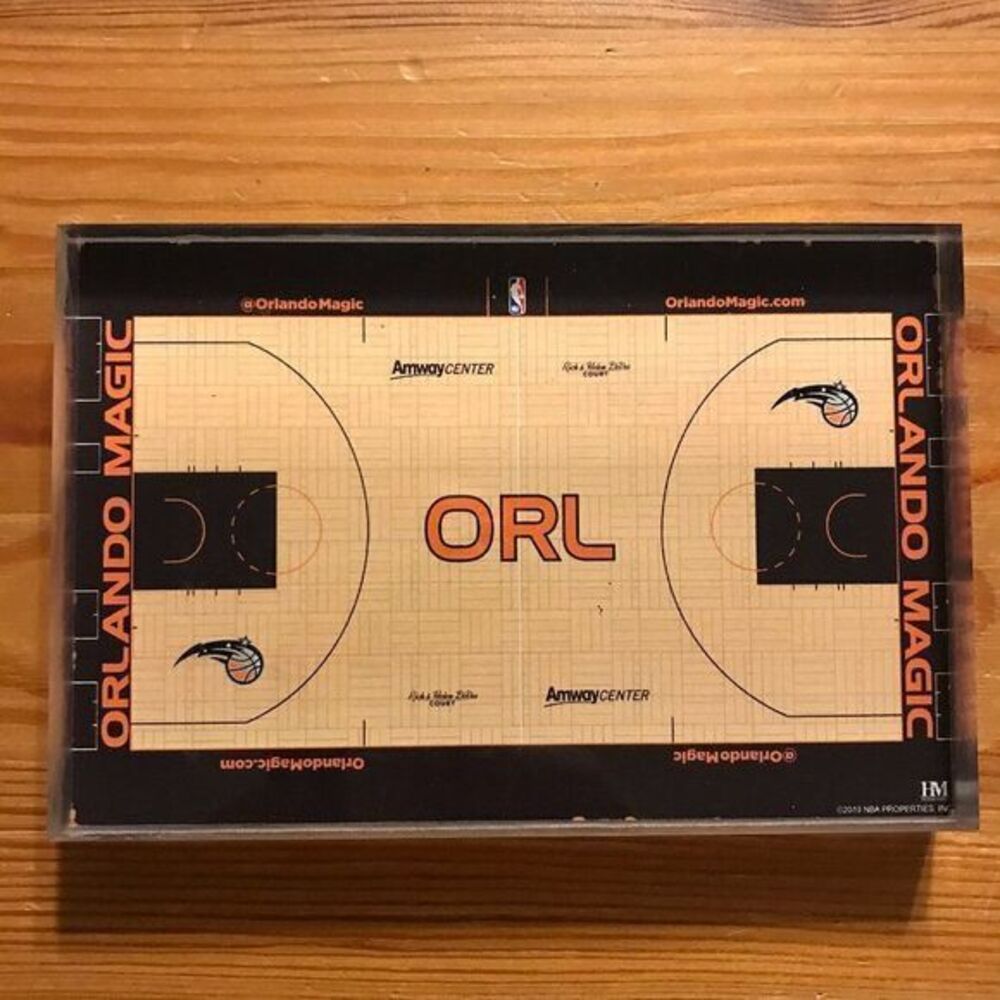 2019 NBA Orlando Magic full court 6X4X.7 inch plexiglass paper weight ?